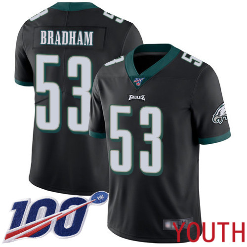 Youth Philadelphia Eagles #53 Nigel Bradham Black Alternate Vapor Untouchable NFL Jersey Limited Player